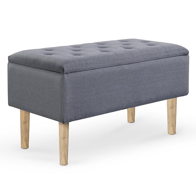 Hocker Cleo aschgrau/natürliche