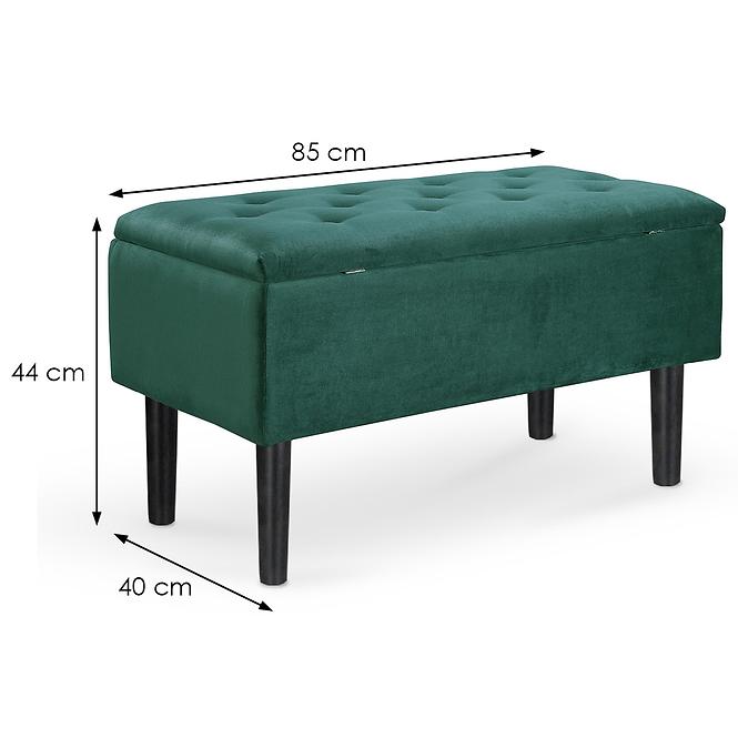 Hocker Cleo grün/schwarz