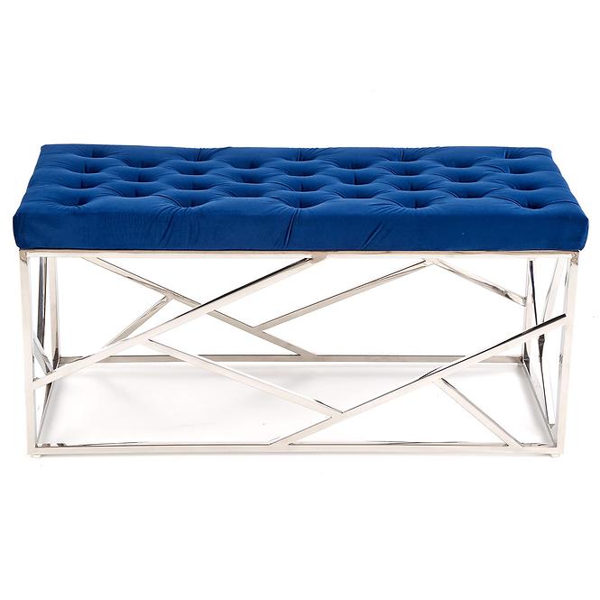 Hocker Milagro dunkelblau/silber