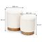 Hocker 2 St. Cancun creme/natürliche,8