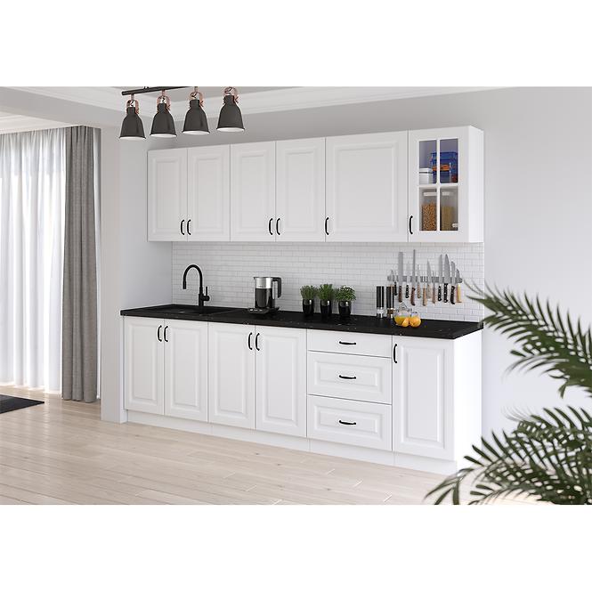 Küchenzeile Stilo weiß  mat/weiß 260 BB