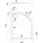 Duschwanne halbrund Competia 80/100/14 links 3.0171,2