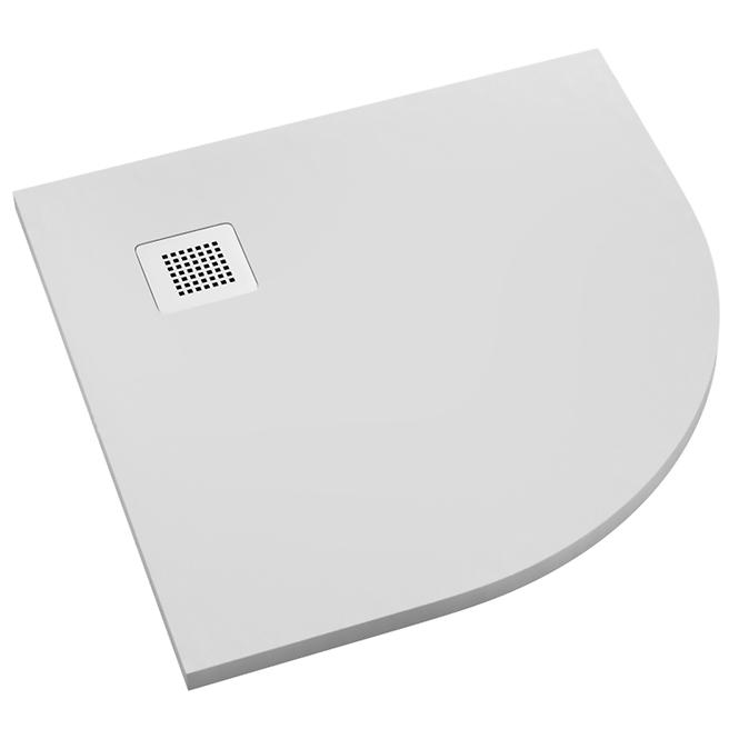 Duschwanne halbrund Kalait Smooth White 90x90x3,5 R55 3.3104-M2