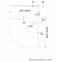 Duschwanne halbrund Etrusco 90x90x3 R55 3.464,2