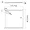 Duschwanne Kw Caspar New Cement Stone 90x90x4,5 3.2331/CT/ST,2