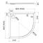 Duschwanne halbrund Caspar New Cement Stone 80x80x4,5 R55 3.2333/CT/ST,2