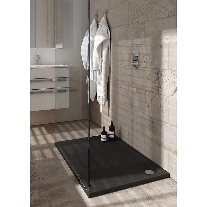 Duschwanne Kw Caspar New Black Stone 90x100x4,5 3.2345/C/St,4