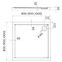 Duschwanne quadratisch Black Stone 80x80x5 Espera AQM260CST,2
