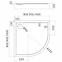 Duschwanne halbrund 90x90x12 R55 Espera Plus AQM4634,2