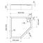 Duschwanne fünfeckig Black Stone 80x80x12 Espera Plus AQM4697CST,2