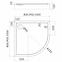 Duschwanne halbrund Black Mat 80x80x12 R55 Espera Plus AQM4633CMG,2