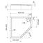 Duschwanne fünfeckig Black Mat 80x80x12 Espera Plus AQM4697CMG,2