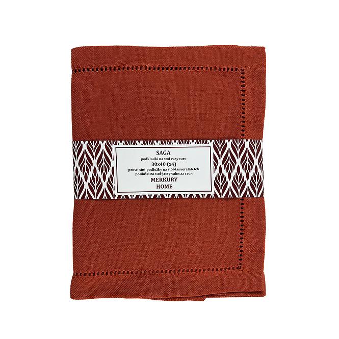 Tischset SAGA orange 30x40 easy care Set 4 Stk.