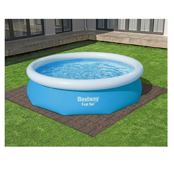 Flowclear™ Pool-Bodenschutzfliesen 50 x 50 cm, Holz-Optik (Palisander) (3M2) 58712