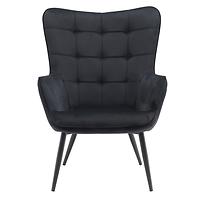 Sessel Jet Black Velvet 19