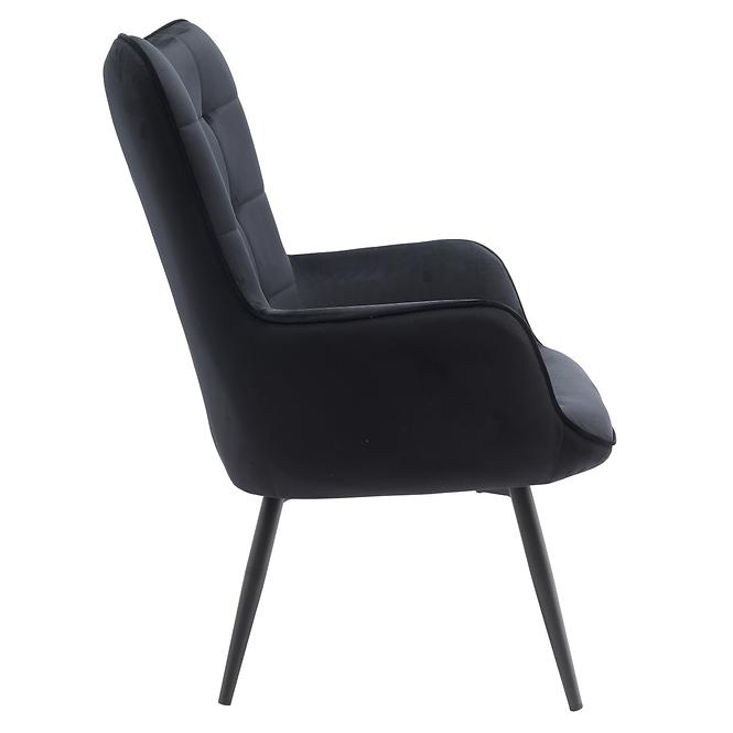 Sessel Jet Black Velvet 19