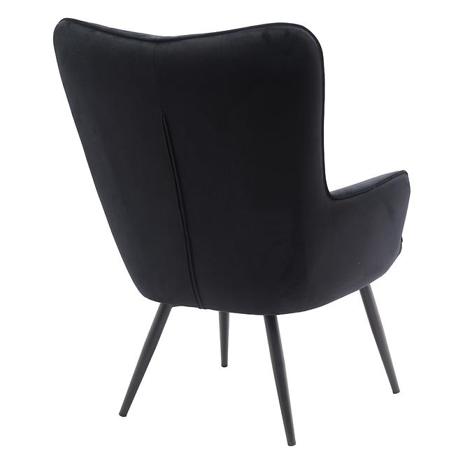 Sessel Jet Black Velvet 19