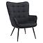Sessel Jet Black Velvet 19,2