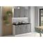 Küchenzeile Stilo dustgrey/weiß 260 ohne Arbeitsplatte,4
