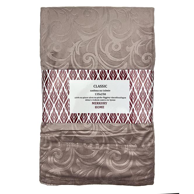 Vorhäng Classic mit Faltenband 135x250 helle rosa