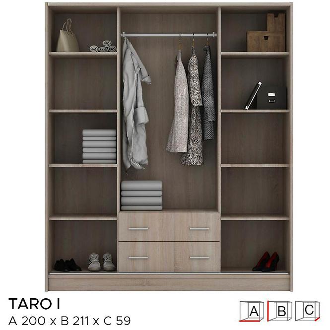 Schrank Taro I 200cm Eiche Sonoma