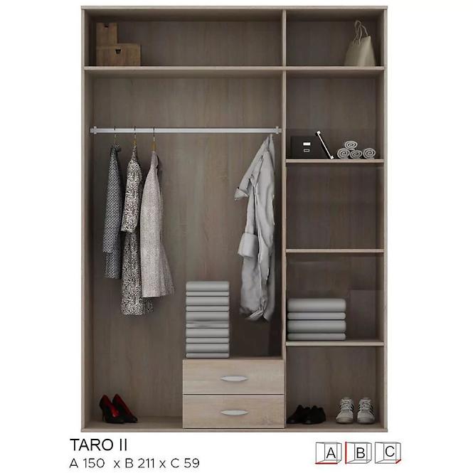 Schrank Taro II 150cm Eiche Sonoma