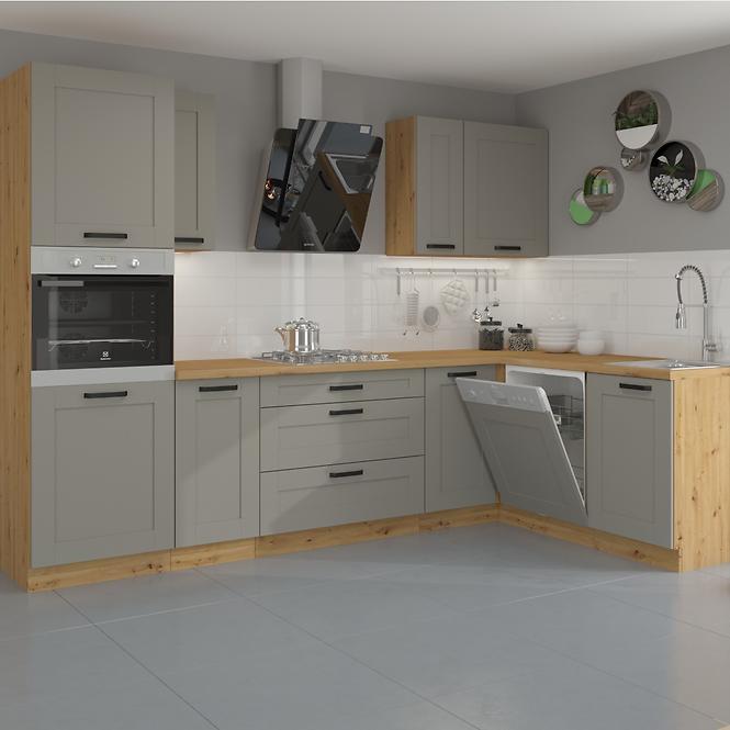 Küchenzeile Luna claygrey/artisan 260 ohne Arbeitsplatte