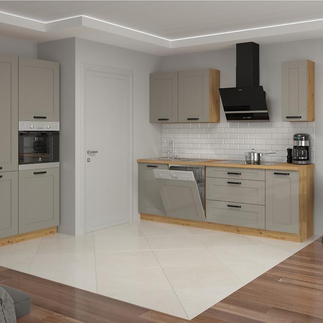 Küchenzeile Luna claygrey/artisan 260 ohne Arbeitsplatte