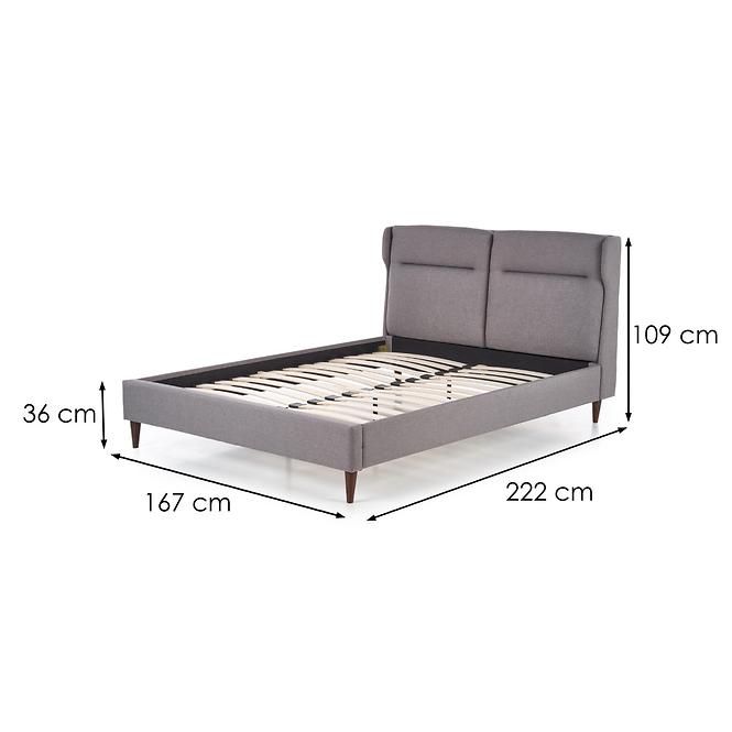 Bett Santino 160 Aschgrau/Nuss