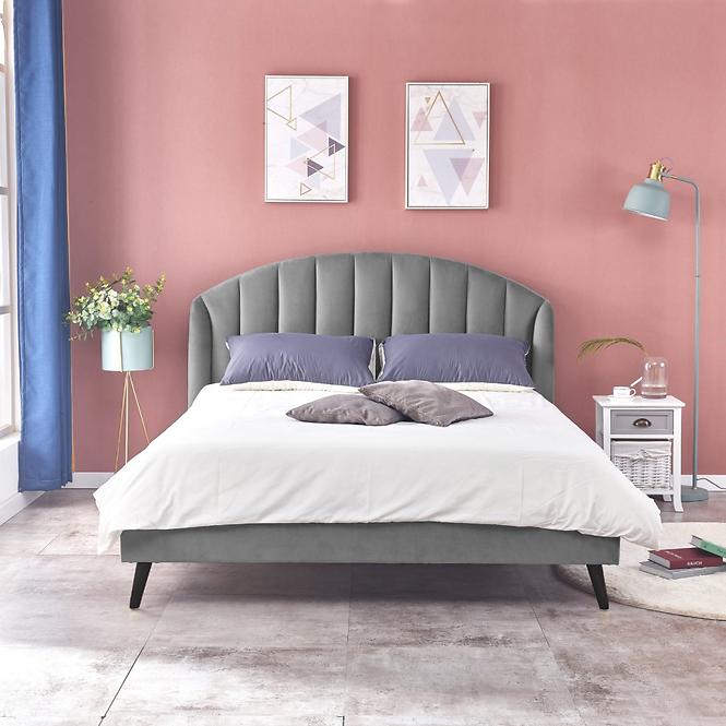 Bett Yovella 160 Aschgrau/schwarz