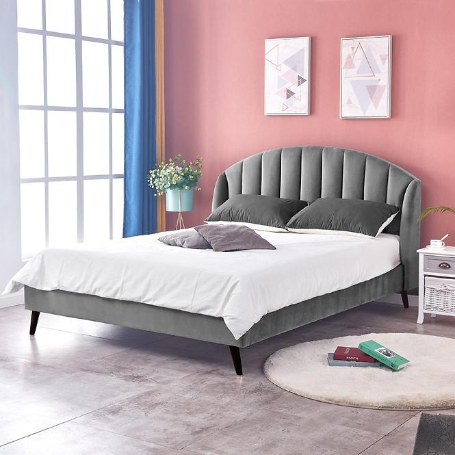 Bett Yovella 160 Aschgrau/schwarz