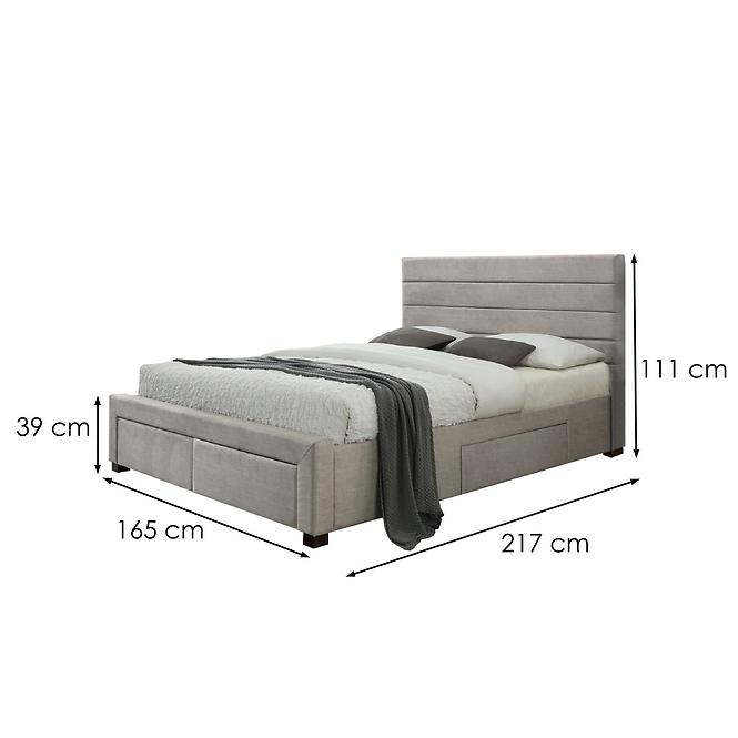 Bett Kayleon 160 beige/Nuss