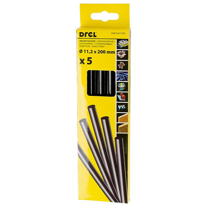 Klebestifte schwarz 11,2 mm x 200 mm (5 Stk.)
