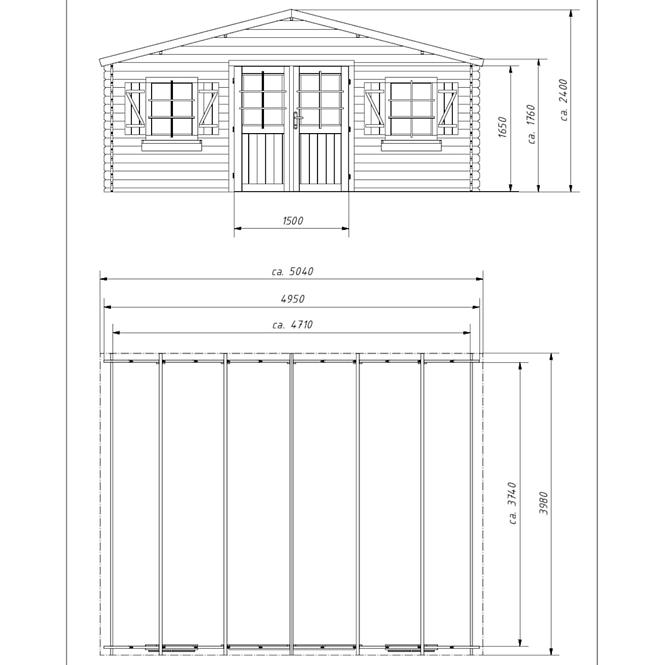 Gartenhaus 400x500