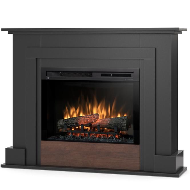 Elektrischer Kamin Alva 26 schwarz/dunkle Eiche