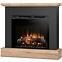 Elektrischer Kamin Jukon 28 schwarz/helle Eiche,2