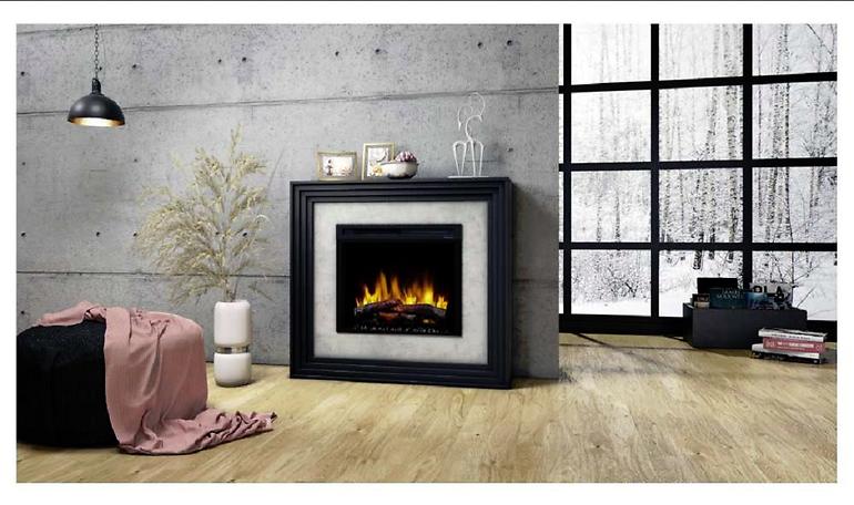 Elektrischer Kamin Katra 28 helle Eiche/schwarz