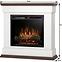 Elektrischer Kamin Lenox 23 weiß/dunkle Eiche,3