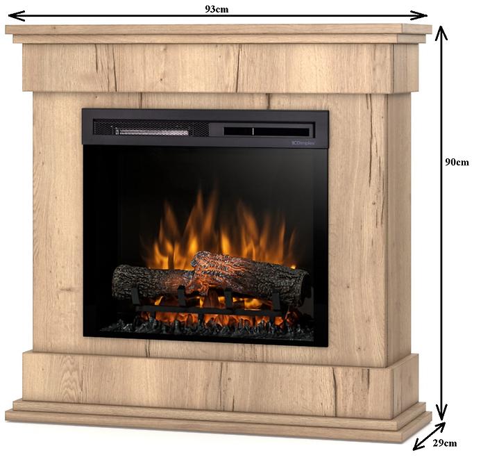 Elektrischer Kamin Lenox 23 helle Eiche