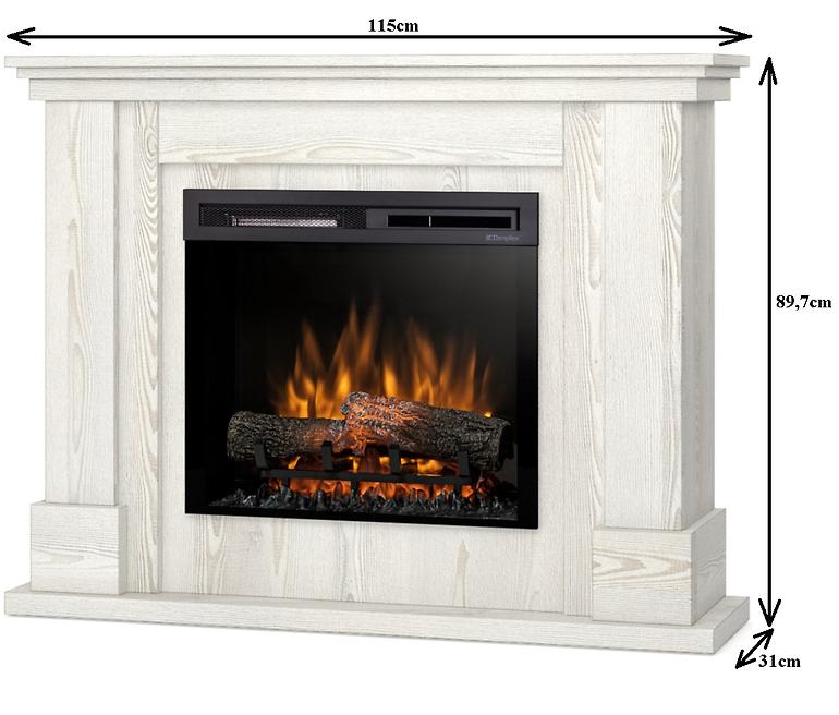 Elektrischer Kamin Luena 23 weiße Kiefer