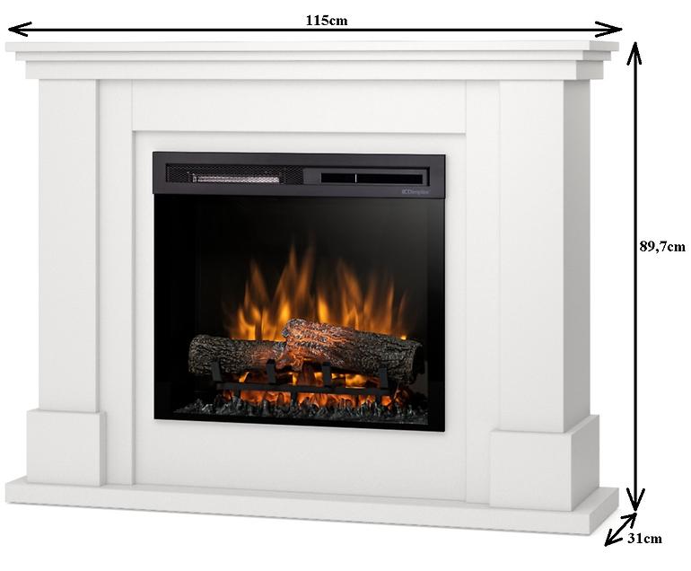 Elektrischer Kamin Luena 23 weiß matt