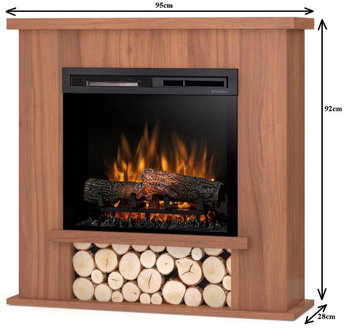 Elektrischer Kamin Tula 23 hell Nussbaum