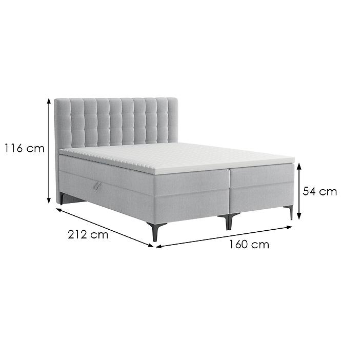 Bett Arles Box Spring 160x200 Monolith 84