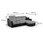 Ecksofa MELFI Malmo 96 + Malmo 90,4