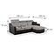 Ecksofa MELFI Malmo 94 + Malmo 16,4