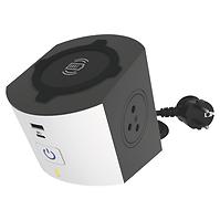 Steckdosenleiste 2Z 2, + Qi kabellos.auflad. 10W +USB A+ USB C