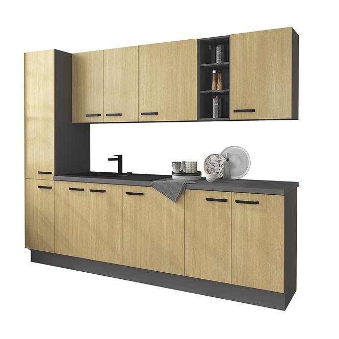 36SE+KUCHYNSKA LINKA SCANDI JEDLE/ANTRACIT 260 BEZ PRAC.DESK,3