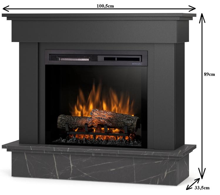 Elektrokamin Tormes 23 Schwarz/Schwarzer Marmor