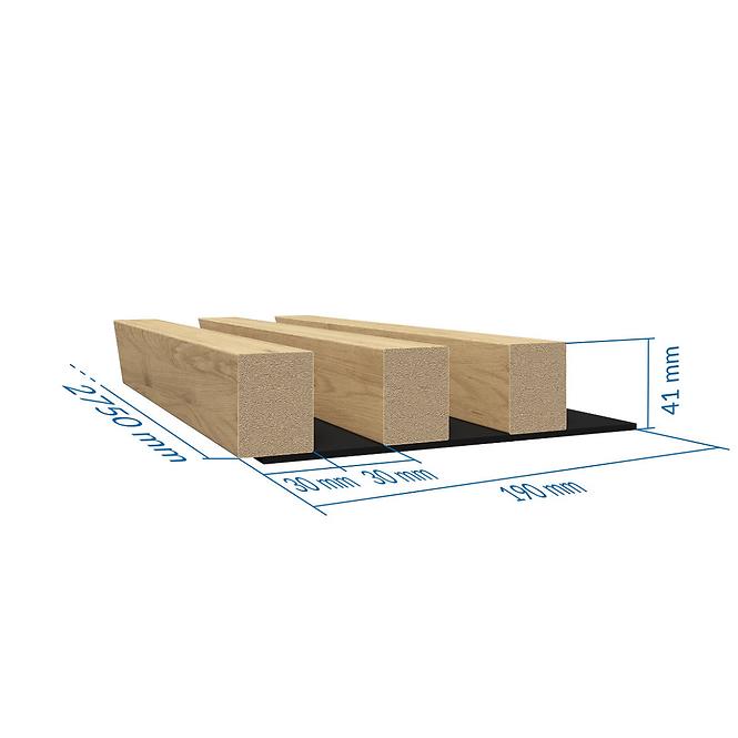 Akustikpaneel 3D MDF/HDF Eiche Natural 41x190x2750