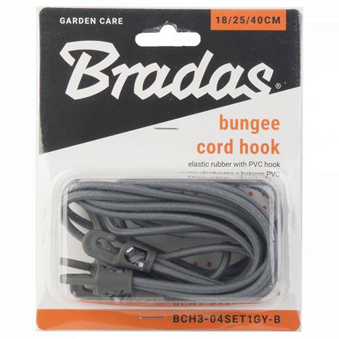 Set Spanngummi mit PVC-Haken Bungee Cord 2x18 cm / 2x25 cm / 2x40 cm